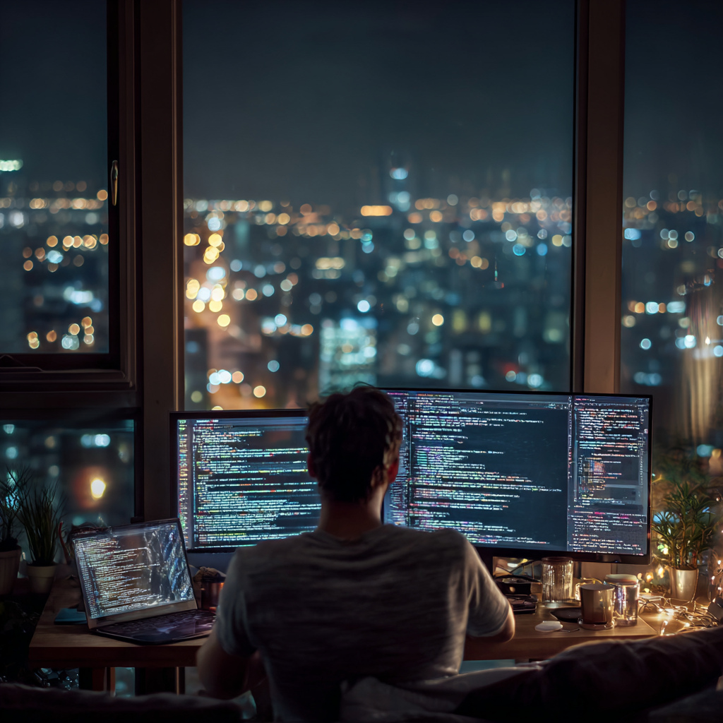 a software engineer working to ensure a deadline is not missed